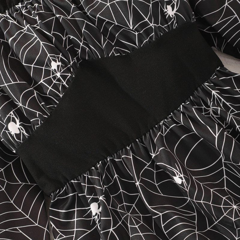 Φθινόπωρο Χειμώνας 2023 Νέα ρούχα για κορίτσια με μακριά μανίκια Φόρεμα με στάμπα από τον ώμο Φόρεμα για πάρτι μόδας 8 9 10 11 12 ετών