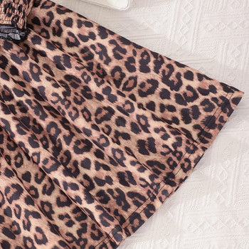 Φόρεμα 2023 Big Girls Φθινοπωρινό μακρυμάνικο Leopard ψηλό λαιμό Παιδικό φόρεμα πάρτι για κορίτσια Πριγκίπισσα φορέματα 8 9 10 11 12 ετών