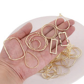 Šuplji okvir od legure cinka Otvorena poleđina Bezel Privjesci Geometrijski privjesci za DIY Izrada nakita od UV smole Naušnice Pribor za ogrlice