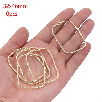 Šuplji okvir od legure cinka Otvorena poleđina Bezel Privjesci Geometrijski privjesci za DIY Izrada nakita od UV smole Naušnice Pribor za ogrlice