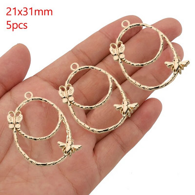 Šuplji okvir od legure cinka Otvorena poleđina Bezel Privjesci Geometrijski privjesci za DIY Izrada nakita od UV smole Naušnice Pribor za ogrlice