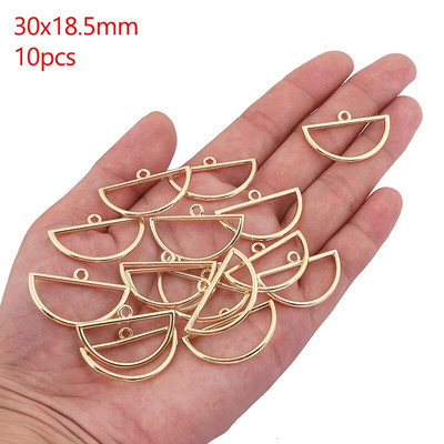 Šuplji okvir od legure cinka Otvorena poleđina Bezel Privjesci Geometrijski privjesci za DIY Izrada nakita od UV smole Naušnice Pribor za ogrlice