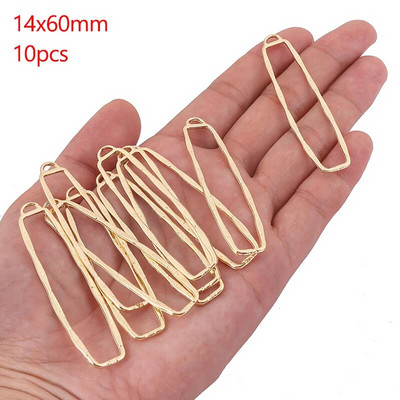 Šuplji okvir od legure cinka Otvorena poleđina Bezel Privjesci Geometrijski privjesci za DIY Izrada nakita od UV smole Naušnice Pribor za ogrlice