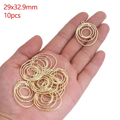 Šuplji okvir od legure cinka Otvorena poleđina Bezel Privjesci Geometrijski privjesci za DIY Izrada nakita od UV smole Naušnice Pribor za ogrlice