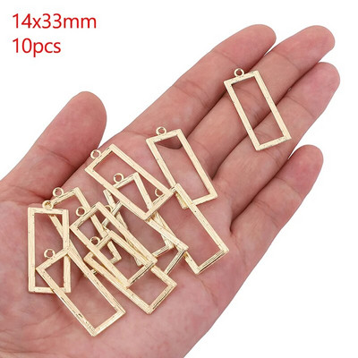 Šuplji okvir od legure cinka Otvorena poleđina Bezel Privjesci Geometrijski privjesci za DIY Izrada nakita od UV smole Naušnice Pribor za ogrlice