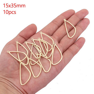 Šuplji okvir od legure cinka Otvorena poleđina Bezel Privjesci Geometrijski privjesci za DIY Izrada nakita od UV smole Naušnice Pribor za ogrlice