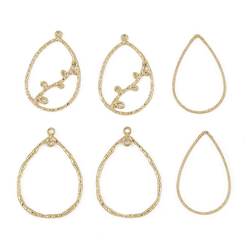 Šuplji okvir od legure cinka Otvorena poleđina Bezel Privjesci Geometrijski privjesci za DIY Izrada nakita od UV smole Naušnice Pribor za ogrlice