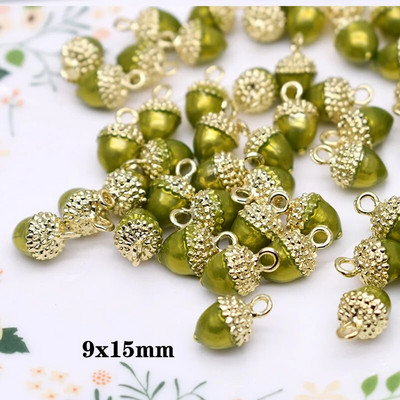 5tk 9x15mm sulamist amulett tammetõru 3D tammetõru amulett 3D männipähklid tammetõru ripats amulett ehete valmistamiseks isetegemiseks