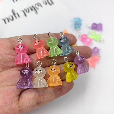 10 tk Kawaii jõulude lumememme võlusid armsad vaigust värvilised väikesed ripatsid kõrvarõnga jaoks võtmehoidja isetegemise ehete tegemise leiud C1357