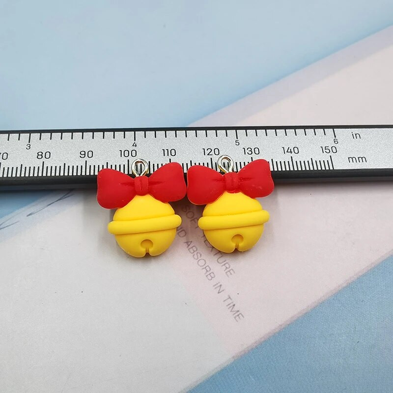 10 vnt. Madingi kalėdiniai žiediniai varpeliai, mieli raktų pakabukai, auskarai, pakabukas, aksesuaras, pasidaryk pats papuošalai.