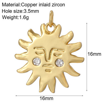 Bohemian Moon Star Charms Diy Naušnice Ogrlica Narukvica Heart Dijes Evil Blue Eye Zlatne boje Charms za izradu nakita