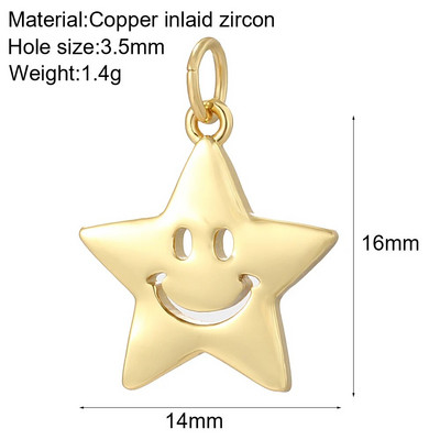 Bohemian Moon Star Charms Diy Naušnice Ogrlica Narukvica Heart Dijes Evil Blue Eye Zlatne boje Charms za izradu nakita