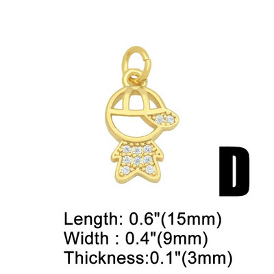 OCESRIO Paauksuoti CZ Maži berniukų ir mergaičių pakabukai karoliui Variniai „pasidaryk pats“ rankų darbo pakabukai auskarams Didmeninė prekyba chma091