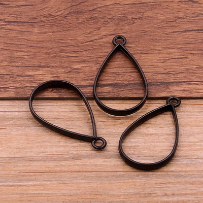 10 vnt 20 * 37 mm 7 spalvų lydinio papuošalų priedai Vandens lašo žavesys tuščiaviduriai klijai, tuščias pakabuko dėklo rėmelis