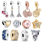 Jaunas hanteles princeses ģimenes klasiskās multfilmas piekariņi, kas piestāv oriģinālām rokassprādzes pērlītēm, kaklarota, piekariņi sievietēm, DIY rotaslietas