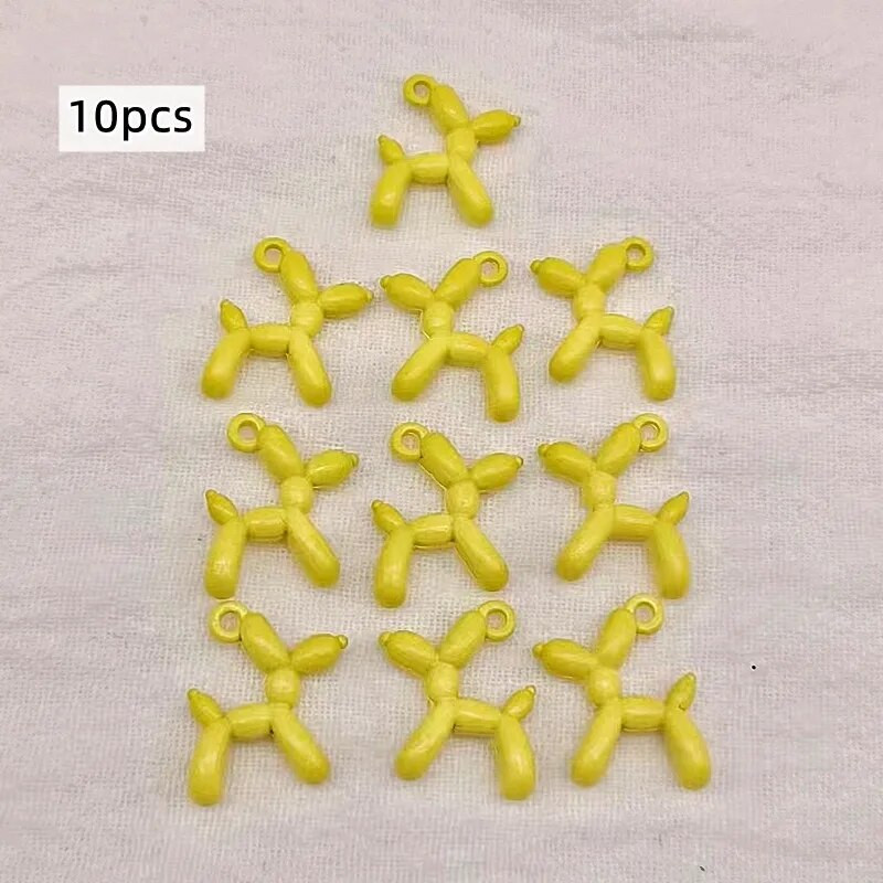 13vnt 19*15mm 13spalvų 3D balionų šunų metaliniai pakabukai auskarai apyrankė pasidaryk pats karoliai papuošalų kūrimas