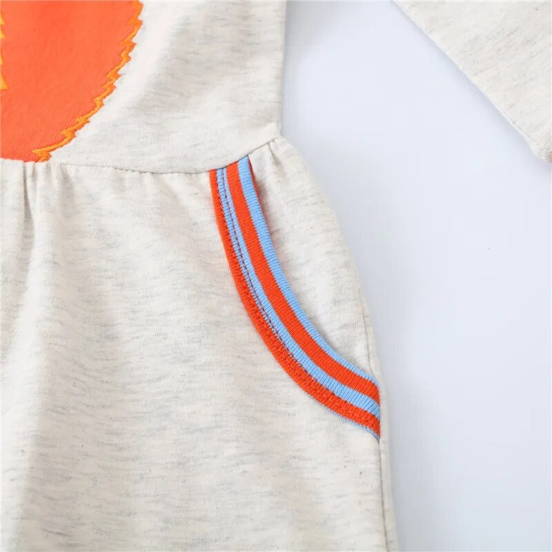 Šokinėjimo metrai Naujas atvykimas Voverės aplikacijos Rudeninės vaikiškos mergaičių suknelės ilgomis rankovėmis Princesės gimtadienio dovanos Karštai parduodami viršutiniai drabužiai