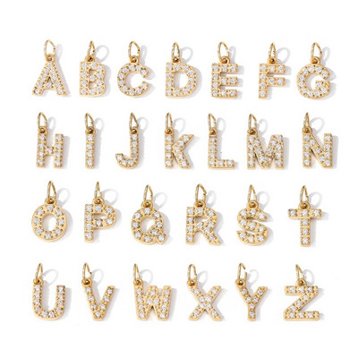 initial letter Alphabet Pendant for Women DIY Necklace Bracelet earrings stainless steel charms for jewelry making supplies