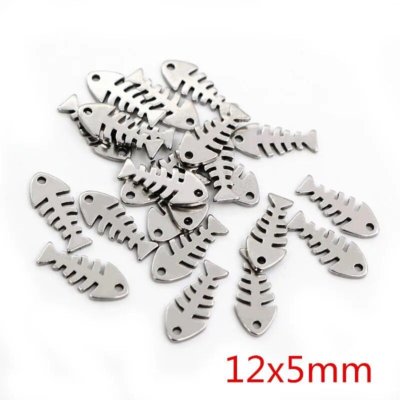 30 τμχ/παρτίδα 316 από ανοξείδωτο ατσάλι Πέντε άκρων Χαριτωμένο κολιέ Κρεμαστό Γούρια Μικρή γάτα δελφίνι Γούρια ψαριών για DIY κοσμήματα