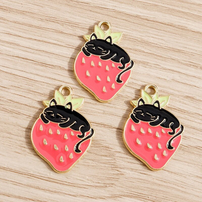 10 τμχ/παρτίδα Γούρια με σμάλτο με ζωάκια για γάτες για κοσμήματα που φτιάχνουν χαριτωμένα σκουλαρίκια κρεμαστά κολιέ Κρεμαστά κολιέ DIY Μπρελόκ Προμήθειες χειροτεχνίας