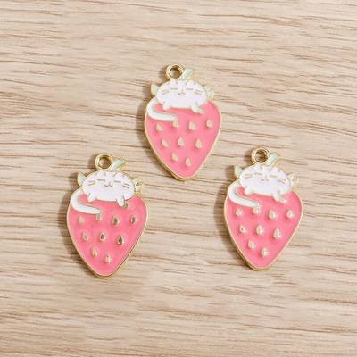 10 τμχ/παρτίδα Γούρια με σμάλτο με ζωάκια για γάτες για κοσμήματα που φτιάχνουν χαριτωμένα σκουλαρίκια κρεμαστά κολιέ Κρεμαστά κολιέ DIY Μπρελόκ Προμήθειες χειροτεχνίας