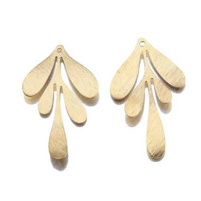 10 vnt žaliavinio žalvario lapinių vynmedžių pakabukas gėlių lapų pakabukas, skirtas pasidaryk pats, Boho lapai, auskarai, karoliai deivės hipių papuošalų kūrimas