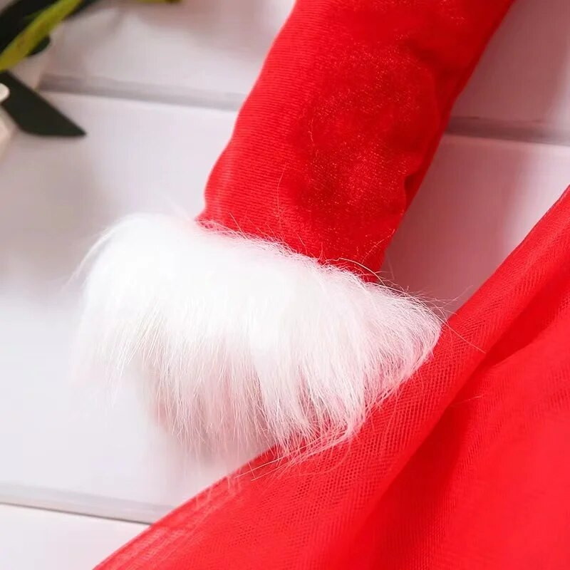 Kalėdų rudens ir žiemos mergaičių kūdikių drabužėliai vakarėlio suknelės Princesės pliušinė vienos linijos apykakle su ilgomis rankovėmis tiulio suknelė