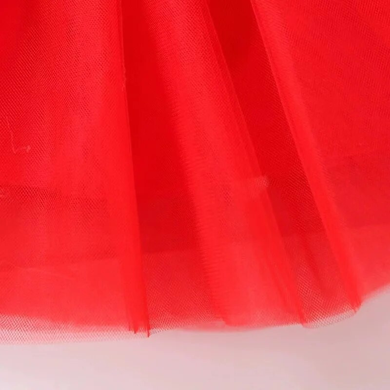 Kalėdų rudens ir žiemos mergaičių kūdikių drabužėliai vakarėlio suknelės Princesės pliušinė vienos linijos apykakle su ilgomis rankovėmis tiulio suknelė