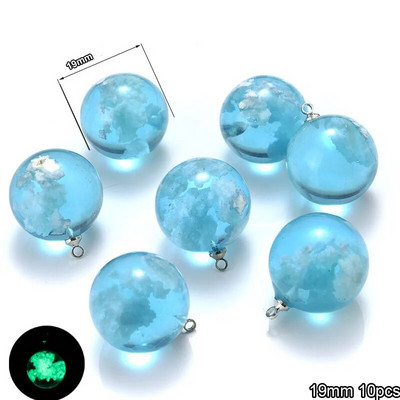 10 tk šikk läbipaistev akrüülvaigust ümmargune palliripats sinine taevas pilve linnukotkas amulett ehete valmistamiseks kaelakee tarvikud