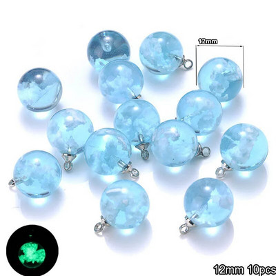 10 tk šikk läbipaistev akrüülvaigust ümmargune palliripats sinine taevas pilve linnukotkas amulett ehete valmistamiseks kaelakee tarvikud