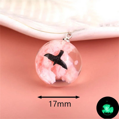 10 tk šikk läbipaistev akrüülvaigust ümmargune palliripats sinine taevas pilve linnukotkas amulett ehete valmistamiseks kaelakee tarvikud