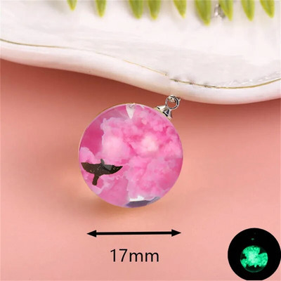 10 tk šikk läbipaistev akrüülvaigust ümmargune palliripats sinine taevas pilve linnukotkas amulett ehete valmistamiseks kaelakee tarvikud