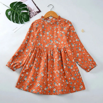 Βρεφικά κορίτσια Άνοιξη φθινόπωρο πριγκίπισσα φόρεμα 2023 Νέο για παιδιά Βαμβακερά μακρυμάνικα παιδικά ρούχα Floral φόρεμα για πάρτι Casual κοστούμι