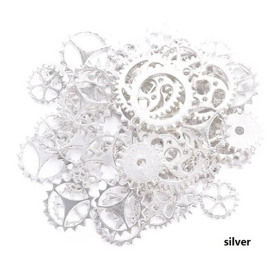 Νέα 30 τμχ-100 τμχ 10 Χρώμα Μικρό Μέγεθος 8-15 mm Κράμα ψευδαργύρου Mix Alloy Mechanical Steampunk Cogs & Gears Diy Accessories