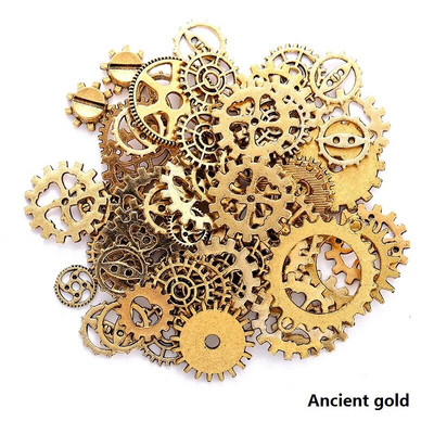 Νέα 30 τμχ-100 τμχ 10 Χρώμα Μικρό Μέγεθος 8-15 mm Κράμα ψευδαργύρου Mix Alloy Mechanical Steampunk Cogs & Gears Diy Accessories
