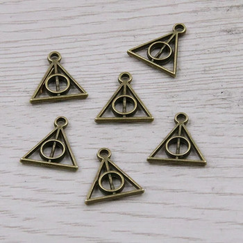 30 τμχ Charms Hallows Deathly Antique μενταγιόν για DIY κοσμήματα Βραχιόλι κολιέ κατασκευή χειροποίητων χειροτεχνιών