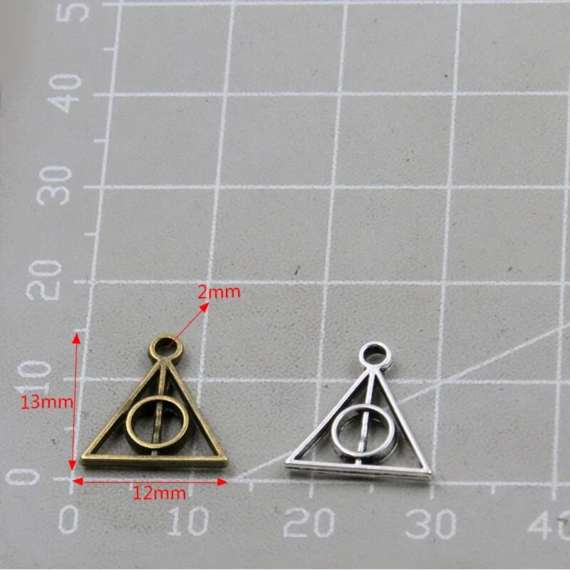 30 τμχ Charms Hallows Deathly Antique μενταγιόν για DIY κοσμήματα Βραχιόλι κολιέ κατασκευή χειροποίητων χειροτεχνιών