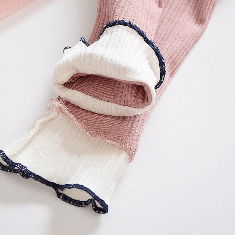 Φόρεμα για κορίτσια 2023 Φθινόπωρο Νέο μακρυμάνικο υφή Sense Rabbit διακοσμητικό πλέγμα ραφές για κορίτσια ξένο φόρεμα