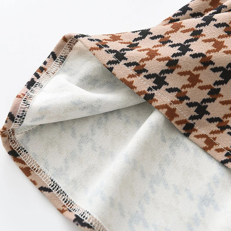 Bear Leader Baby Girl Dress Fashion 4-7 ετών Άνοιξη Φθινόπωρο Παιδικά Κορίτσια Μακρυμάνικη καρό φούστα Casual All Match Ρούχα Vestidos