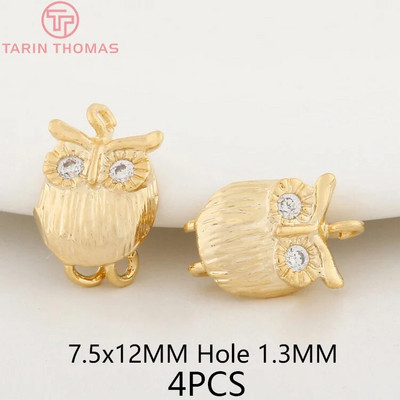 (136) 12x16 MM Τρύπα 1 ΜΜ χρυσό 24 καρατίων ορείχαλκος με μενταγιόν Ζιργκόν Bee Charms Υψηλής ποιότητας κοσμήματα DIY Making Findings