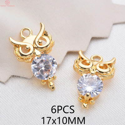 (136) 12x16 MM Τρύπα 1 ΜΜ χρυσό 24 καρατίων ορείχαλκος με μενταγιόν Ζιργκόν Bee Charms Υψηλής ποιότητας κοσμήματα DIY Making Findings