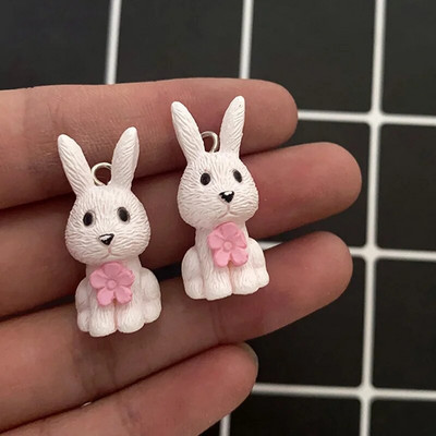 10 τμχ Ρητίνη Kawaii Small Dog Koala Σκουλαρίκια Γούρια Χαριτωμένο βραχιόλι ζώο Μπρελόκ Κολιέ Κρεμαστό αξεσουάρ Diy Mix Jewelry Make