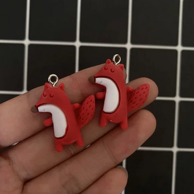 10 τμχ Ρητίνη Kawaii Small Dog Koala Σκουλαρίκια Γούρια Χαριτωμένο βραχιόλι ζώο Μπρελόκ Κολιέ Κρεμαστό αξεσουάρ Diy Mix Jewelry Make