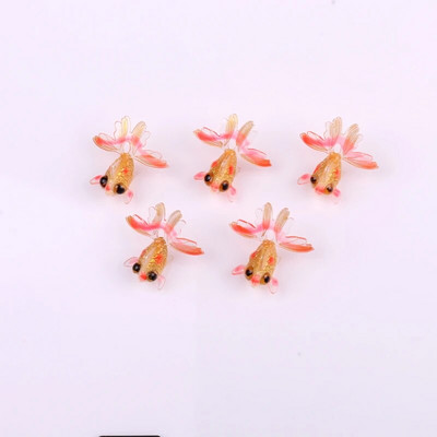 5 τμχ Ρητίνη πολυτελείας χαριτωμένο μενταγιόν χρυσόψαρο για κολιέ σκουλαρίκι Μπρελόκ Πολύχρωμο Beauty Animal DIY Προμήθειες κατασκευής κοσμημάτων