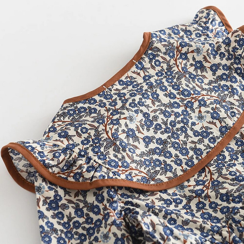 Bear Leader Φθινόπωρο Άνοιξη Νέο φόρεμα για κορίτσια Μόδα Χαριτωμένη κούκλα λαιμόκοψη λουλούδι φόρεμα Παιδικό φόρεμα πριγκίπισσας με μακριά μανίκια