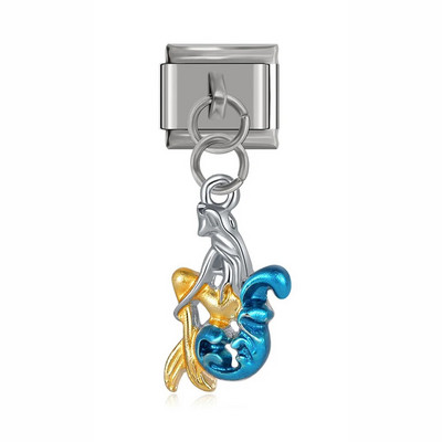 Hapiship Πρωτότυπο Daisy Rabbit Bus Dog Mermaid Girl Shark Italian Charm Fit Βραχιόλι 9mm από ανοξείδωτο ατσάλι Κοσμήματα κατασκευής DJ100
