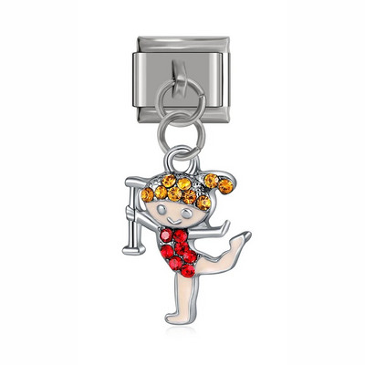 Hapiship Πρωτότυπο Daisy Rabbit Bus Dog Mermaid Girl Shark Italian Charm Fit Βραχιόλι 9mm από ανοξείδωτο ατσάλι Κοσμήματα κατασκευής DJ100