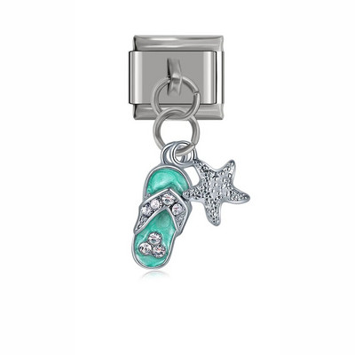 Hapiship Πρωτότυπο Daisy Rabbit Bus Dog Mermaid Girl Shark Italian Charm Fit Βραχιόλι 9mm από ανοξείδωτο ατσάλι Κοσμήματα κατασκευής DJ100