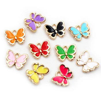 20 τμχ 10x13 mm Lovely Butterfly Charms Κρεμαστό σμάλτο Μικρό κράμα Γούρια DIY κοσμήματα κατασκευής αξεσουάρ για βραχιόλι κολιέ