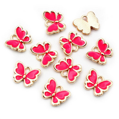 20 τμχ 10x13 mm Lovely Butterfly Charms Κρεμαστό σμάλτο Μικρό κράμα Γούρια DIY κοσμήματα κατασκευής αξεσουάρ για βραχιόλι κολιέ